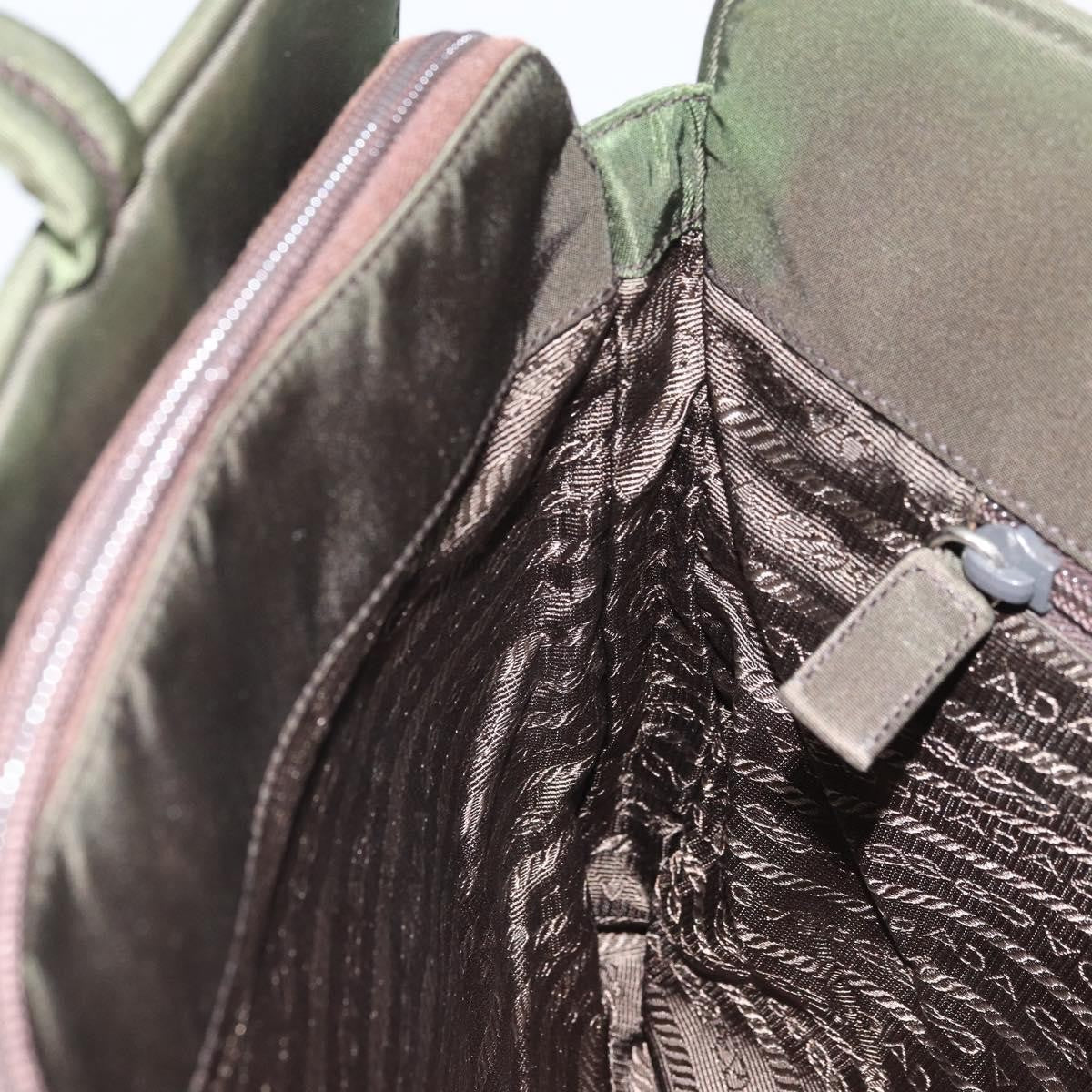 Prada Vintage Zip Handbag Tessuto, GREEN, NYLON, Handbag
