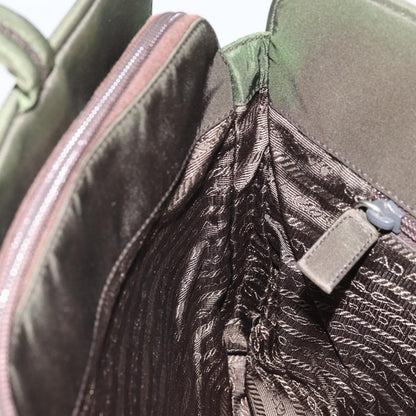 Prada Vintage Zip Handbag Tessuto, GREEN, NYLON, Handbag