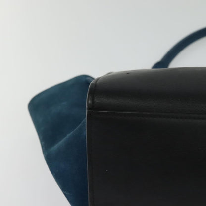 Celine Trapeze Bag Leather, BLUE, LEATHER, Handbag
