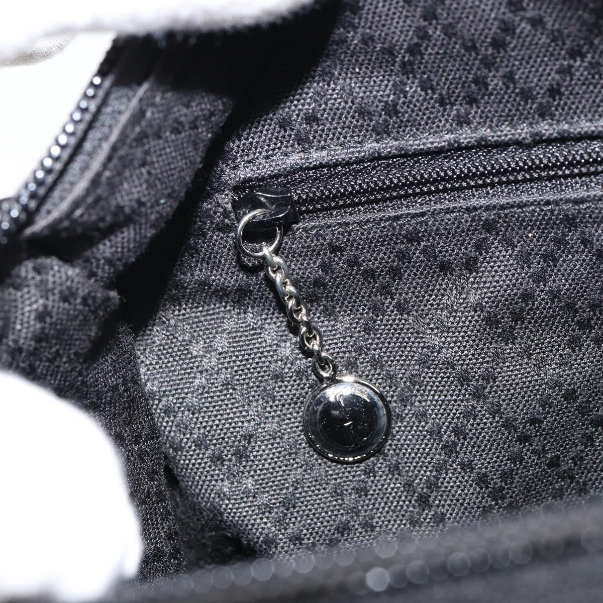 Gucci Vintage Bamboo Handle Bag Nylon, Black, Nylon, Handbag