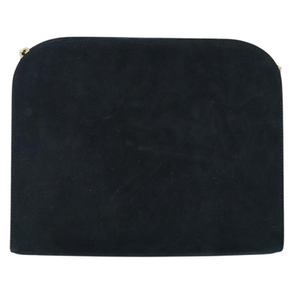 Salvatore Ferragamo Gancini Chain Shoulder bag Suede, NAVY, SUEDE, Shoulder bag