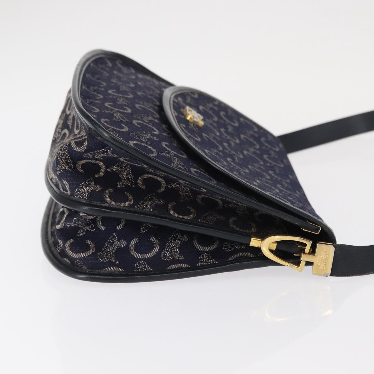 Celine C Sulky Shoulder bag Canvas, NAVY, CANVAS, Shoulder bag