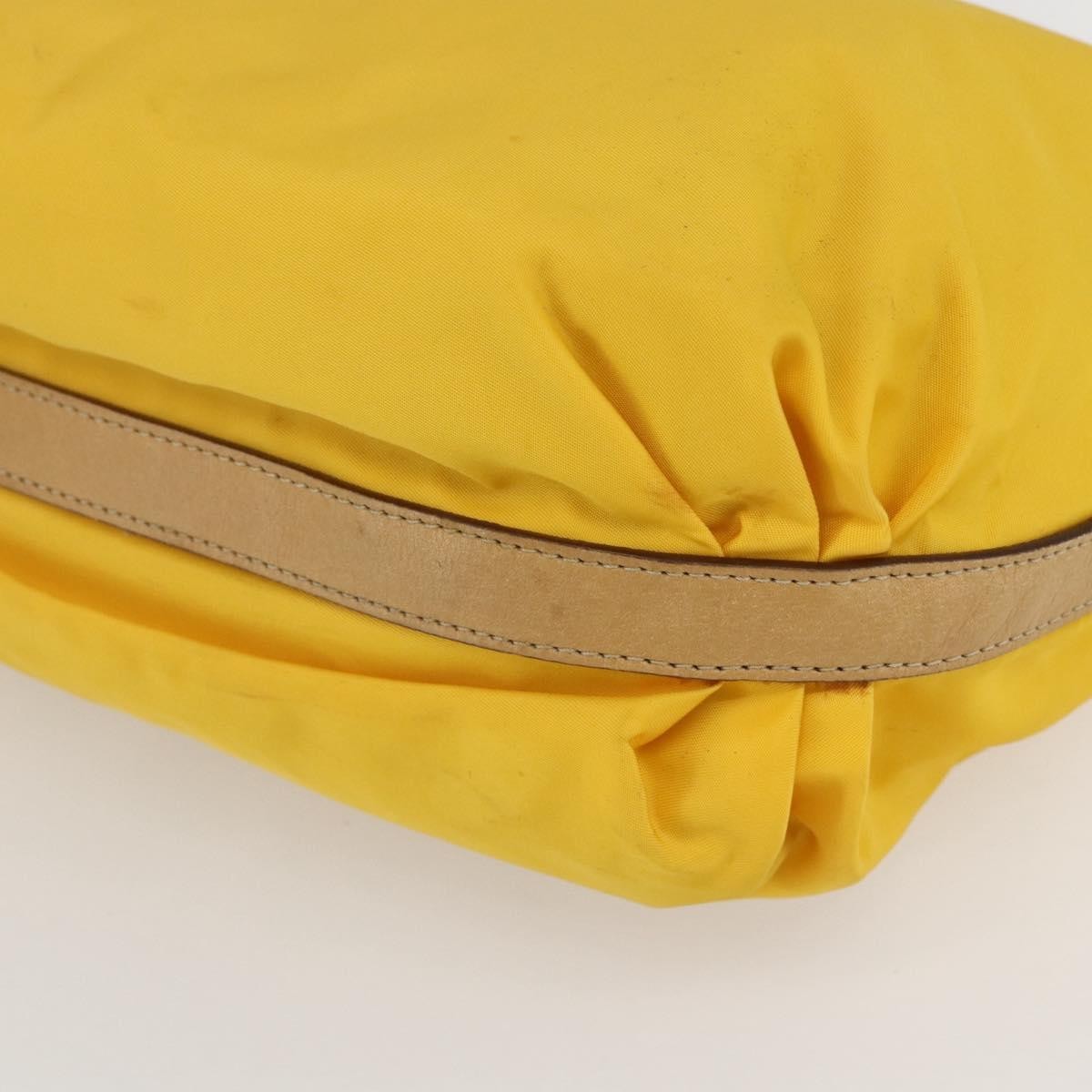 Prada Vintage Shoulder Bag Tessuto, Yellow, Nylon, Shoulder Bag
