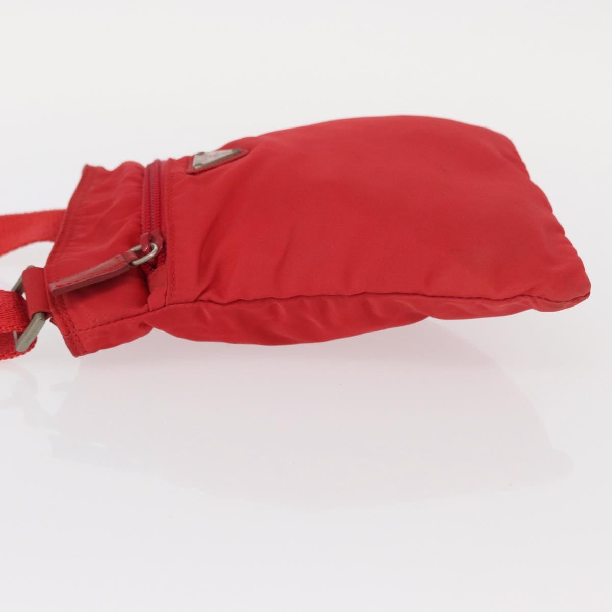 Prada Front Pocket Messenger Bag Tessuto, RED, NYLON, Shoulder bag