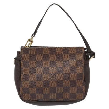 Louis Vuitton Trousse Make Up Bag Damier, BROWN, CANVAS, Clutche & pouche