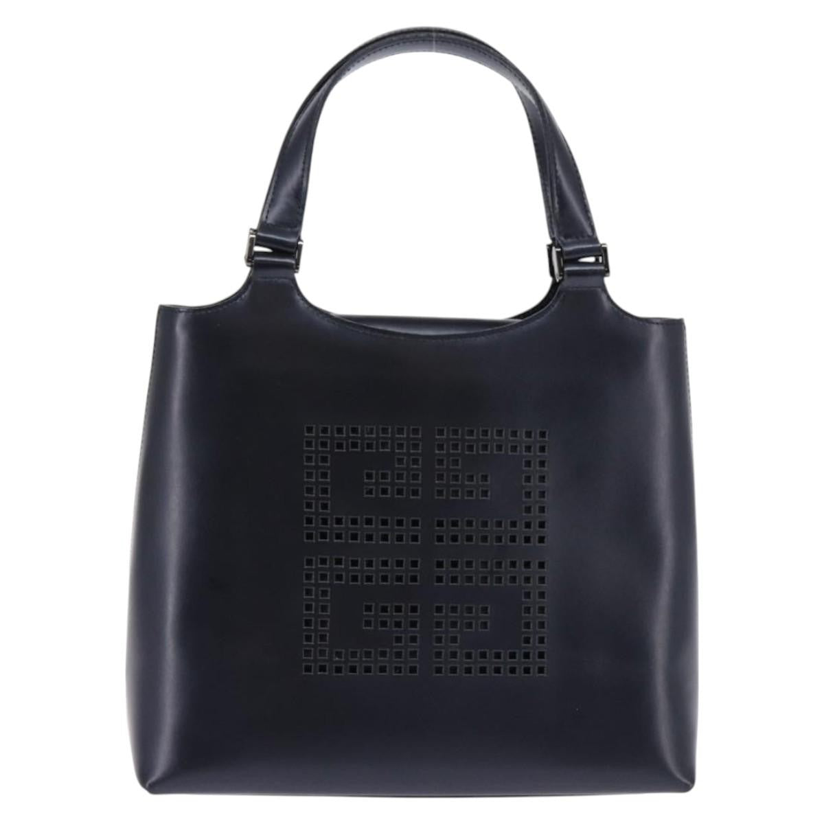 Givenchy Vintage 4G handbag Leather, NAVY, LEATHER, Handbag