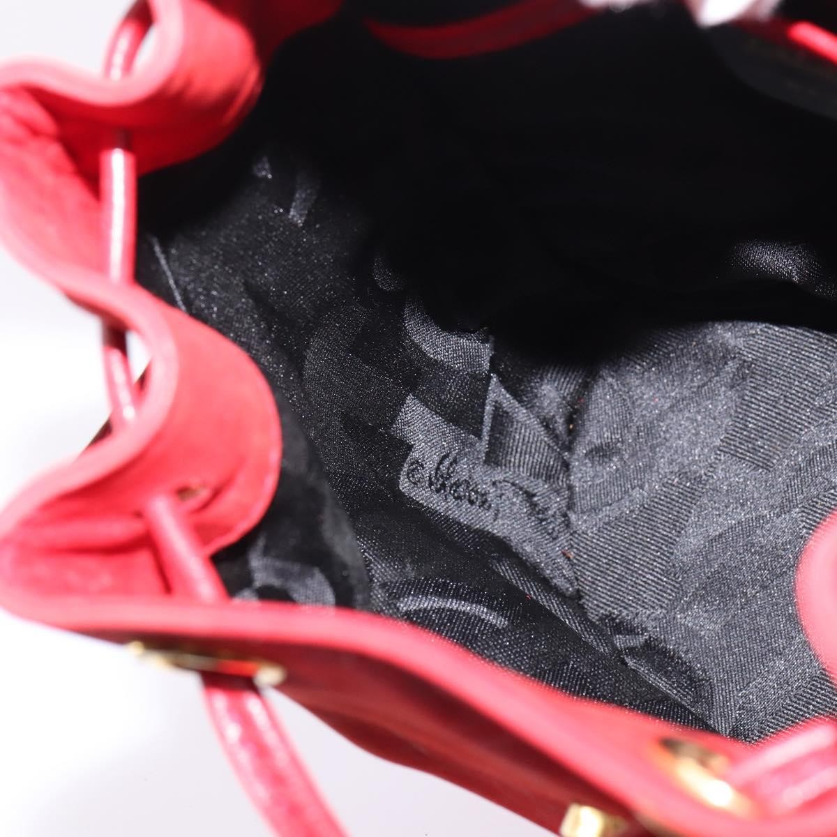 Salvatore Ferragamo Gancini Flap Drawstring Backpack Leather, RED, LEATHER, Backpack