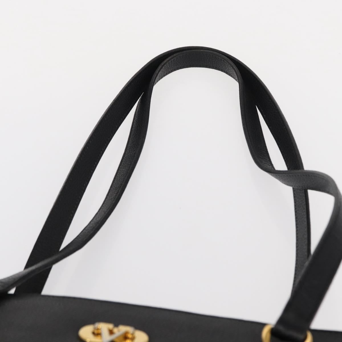 Valentino Garavani Vintage shoulder bag Leather, BLACK, LEATHER, Shoulder bag