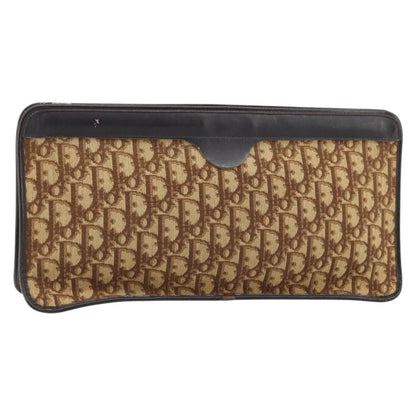 Christian Dior Vintage Trotter Pouch Canvas, BROWN, CANVAS, Clutche & pouche