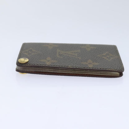Louis Vuitton Porte Cartes Pression Card Case Monogram Canvas, BROWN, CANVAS, Card Holders