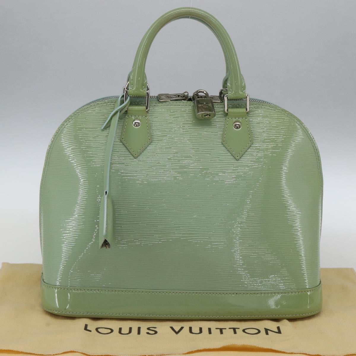 Louis Vuitton Alma Handbag Monogram Vernis, GREEN, PATENT_LEATHER, Handbag