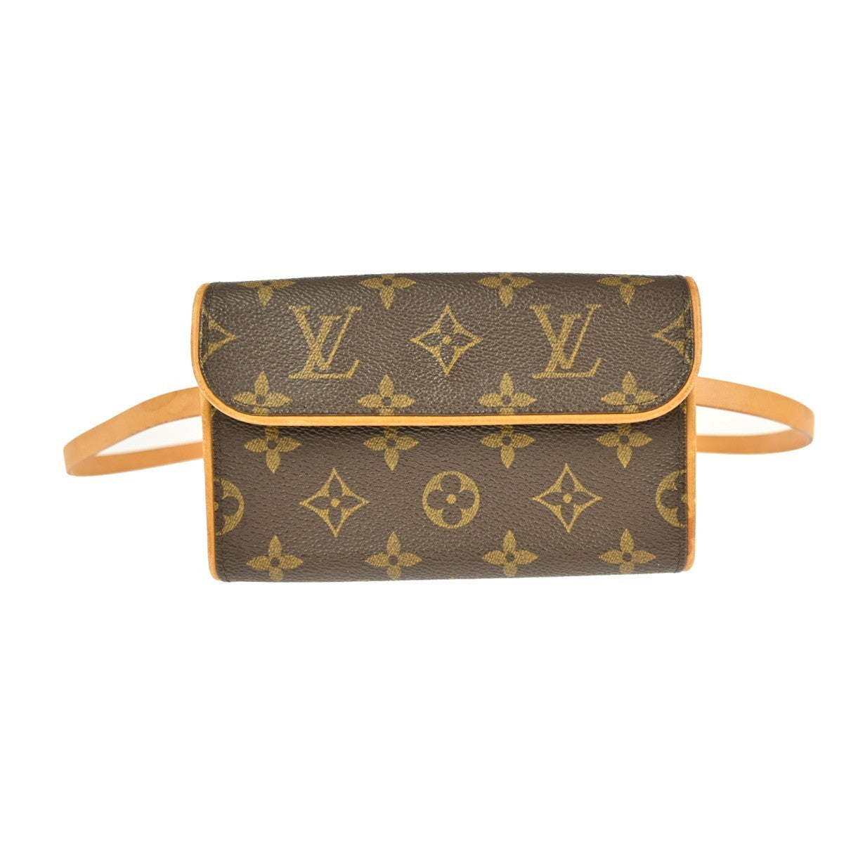 Louis Vuitton Florentine Waist Bag Monogram Canvas, BROWN, CANVAS, Clutche & pouche