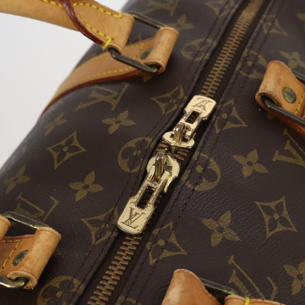 Louis Vuitton Keepall Bandouliere Bag Monogram Canvas, BROWN, CANVAS, Travel bag