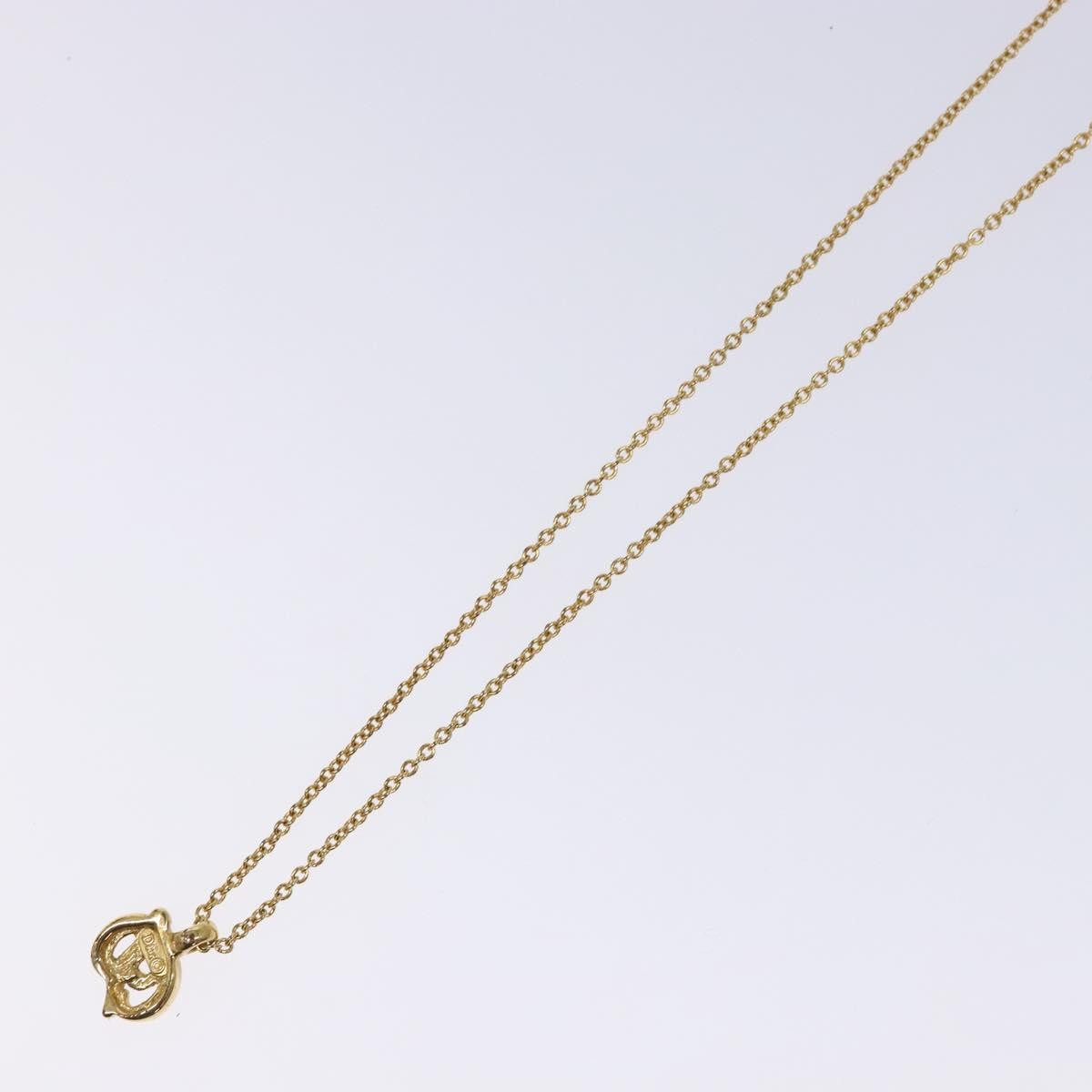 Christian Dior CD Pendant Necklace Metal, GOLD, METAL, Necklace