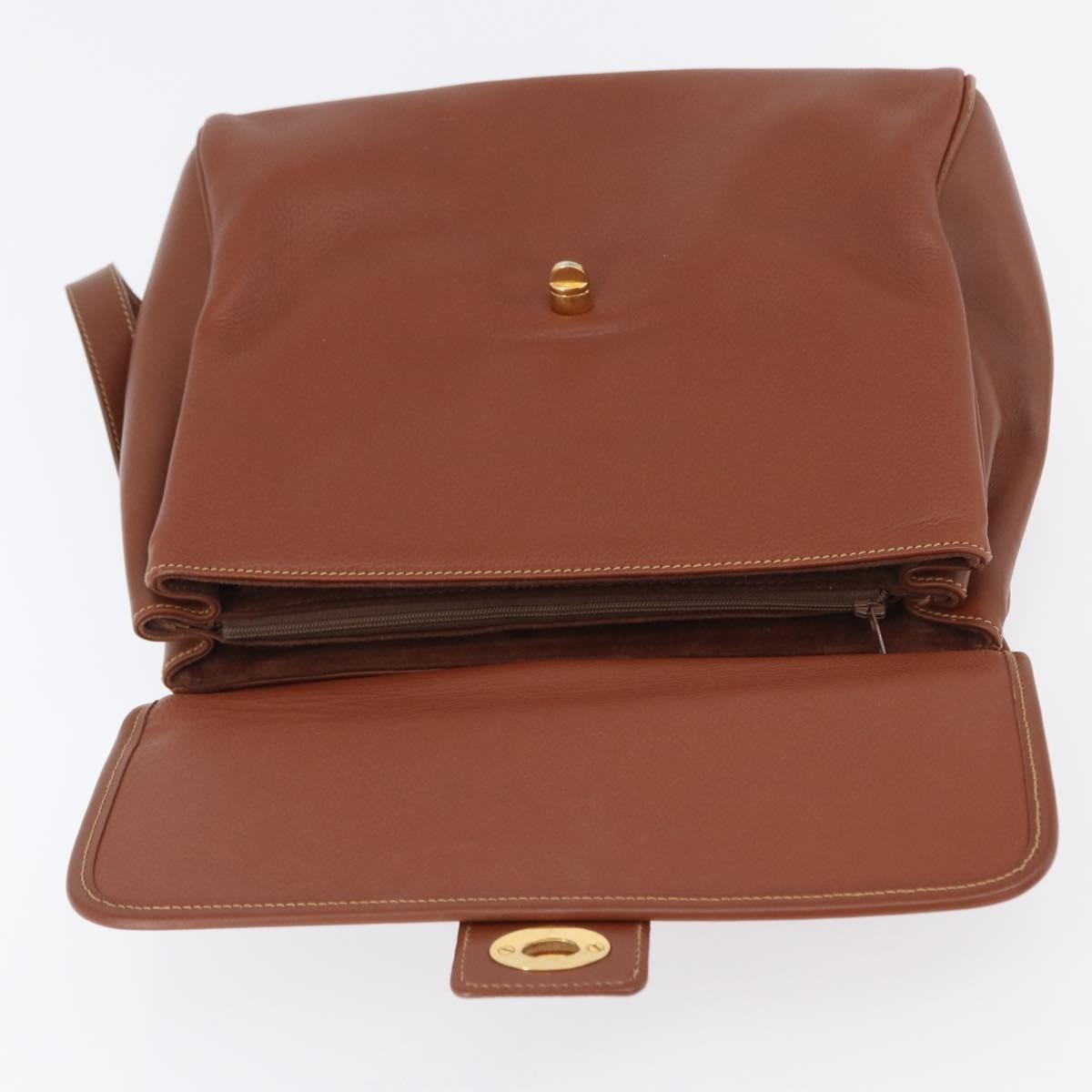 Gucci Vintage Handbag Leather, BROWN, LEATHER, Handbag