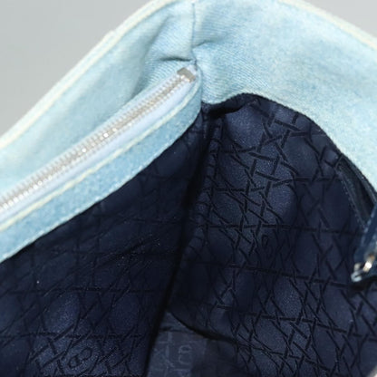 Christian Dior Vintage Lady Dior Bag Cannage Quilt Denim, BLUE, CANVAS, Tote bag