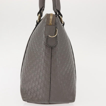 Gucci Britt Convertible Dome Satchel Microguccissima Leather, GRAY, LEATHER, Handbag