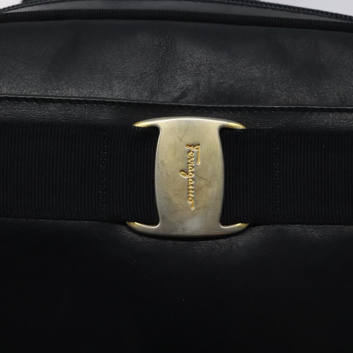 Salvatore Ferragamo Vala Shoulder Bag Leather, NAVY, LEATHER, Shoulder bag