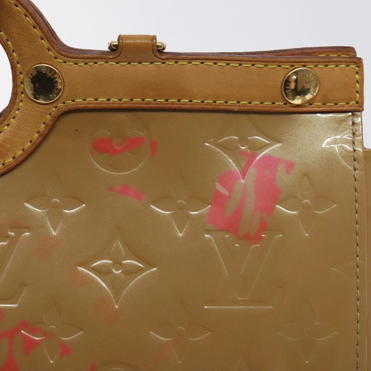 Louis Vuitton Roxbury Drive Handbag Monogram Vernis, CAMEL, PATENT_LEATHER, Handbag