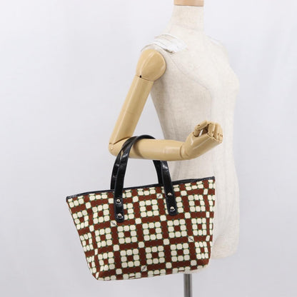 Bally Vintage Handbag Canvas, Brown, Canvas, Handbag