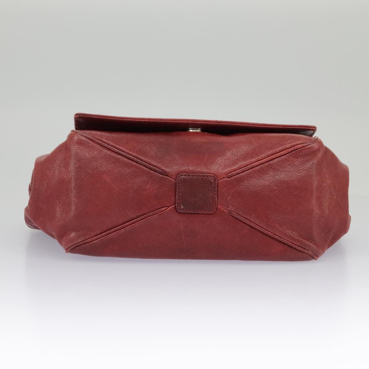 Chanel Lax Accordion Camera Bag Leather, RED, LEATHER, Shoulder bag