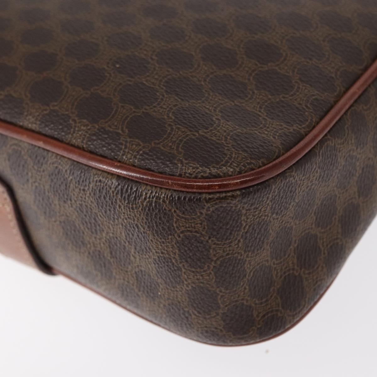 Celine Macadam Shoulder Bag Canvas, BROWN, CANVAS, Shoulder bag