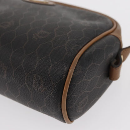 Christian Dior Vintage Honeycomb Shoulder Bag Canvas and Leather, BLACK, CANVAS, Shoulder bag