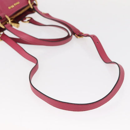 Miu Miu Phenix Convertible Tote Leather, PINK, LEATHER, Tote bag