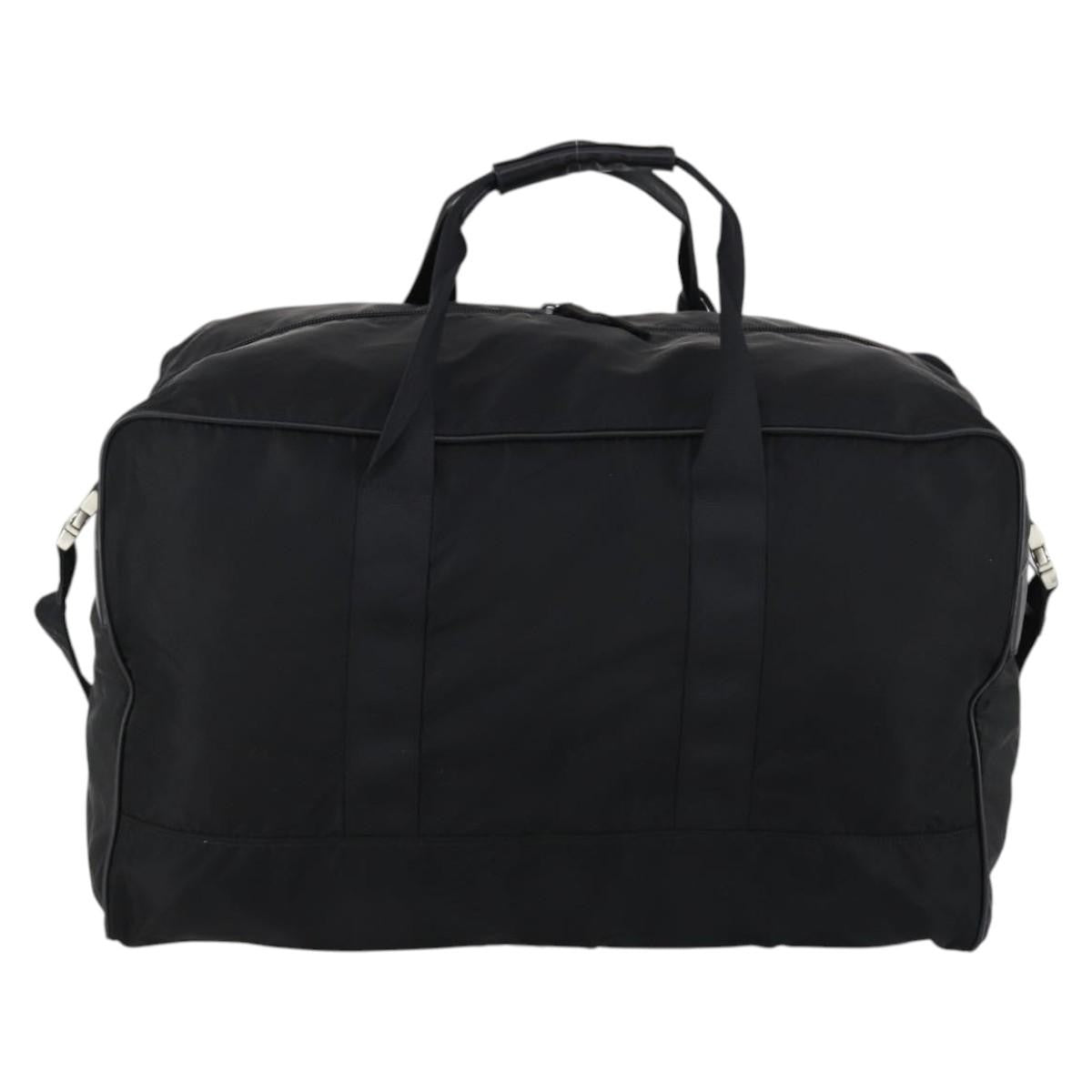 Prada Boston Bag Tessuto, BLACK, NYLON, Handbag