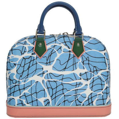 Louis Vuitton Alma Handbag Limited Edition Print Epi Leather, Blue, Leather, Handbag