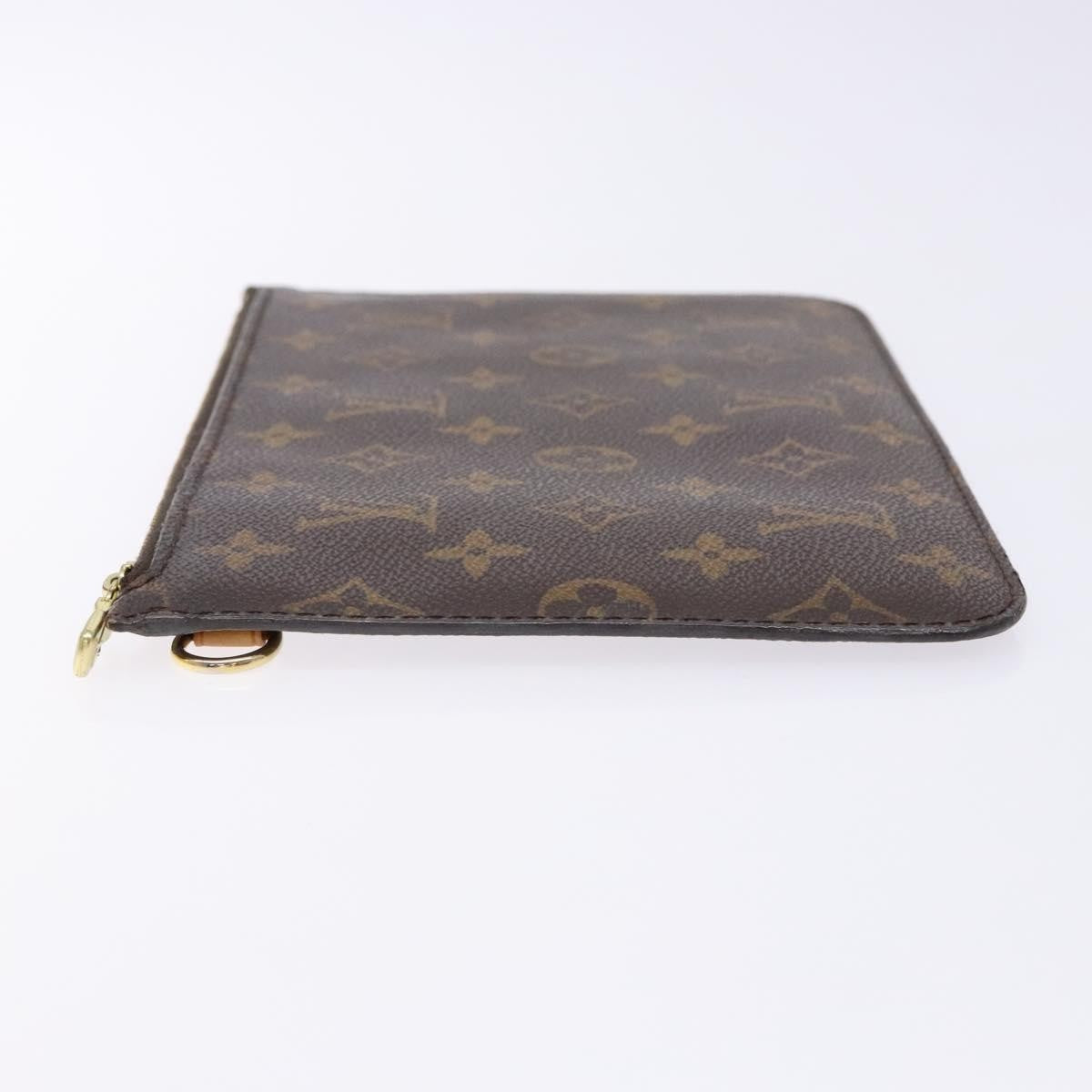 Louis Vuitton Neverfull Pochette Monogram Canvas, BROWN, CANVAS, Tote bag