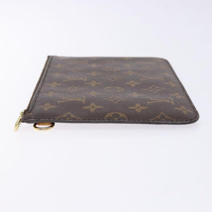 Louis Vuitton Neverfull Pochette Monogram Canvas, BROWN, CANVAS, Tote bag