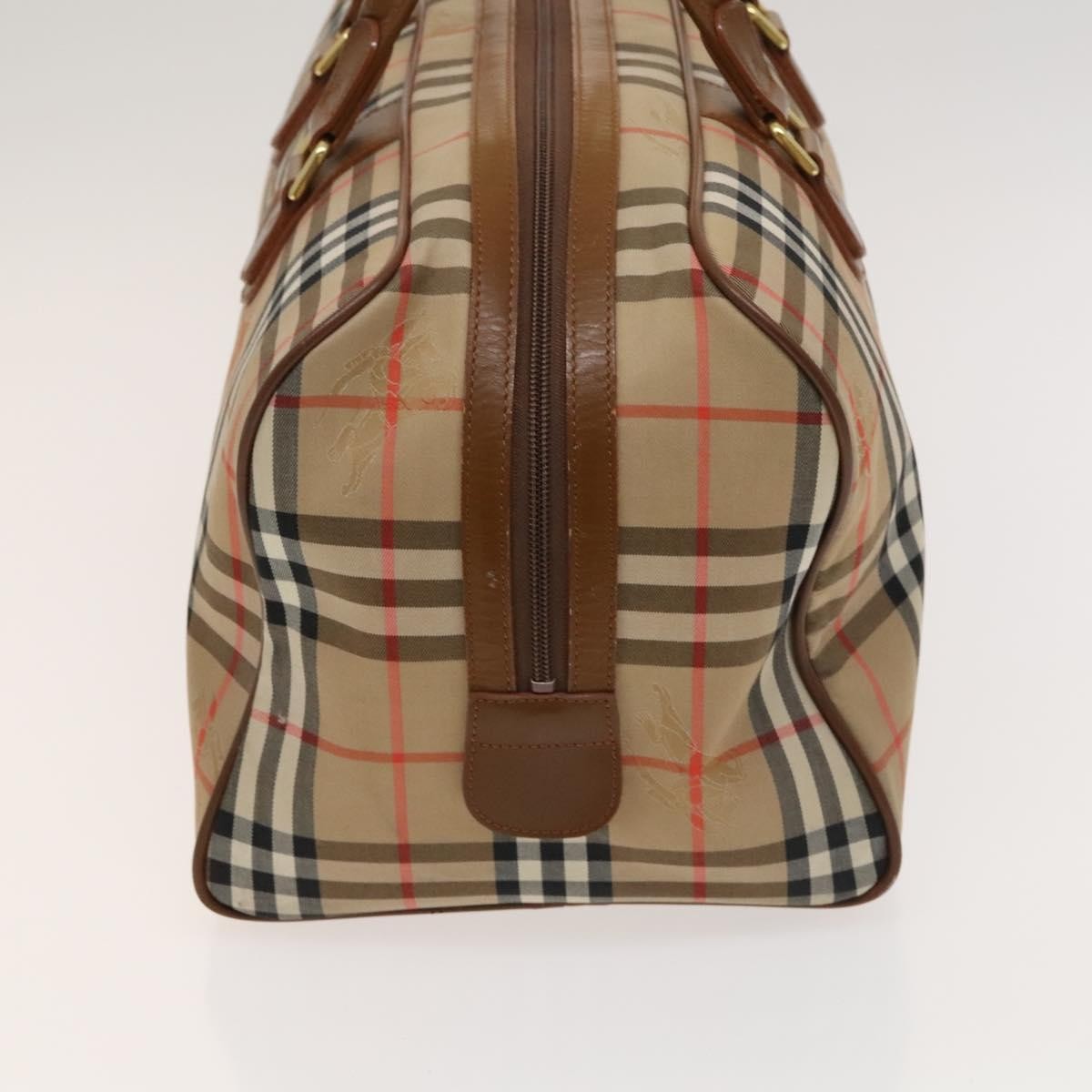 Burberry Vintage Duffle Bag Horseferry Check Canvas, BEIGE, CANVAS, Travel bag