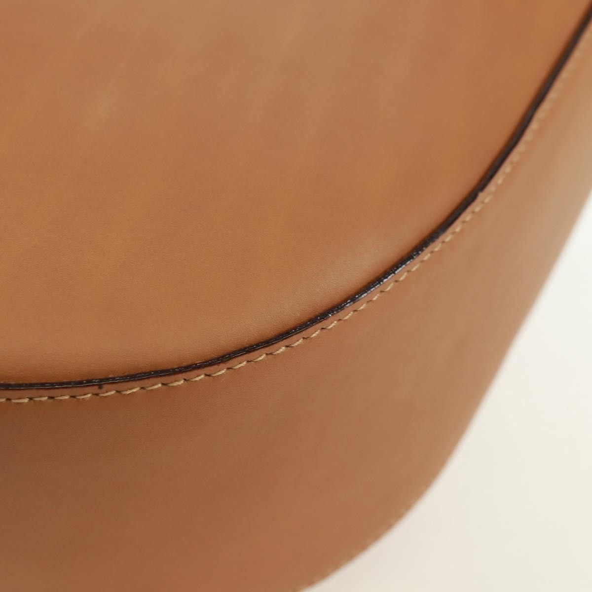 Salvatore Ferragamo Gancini Shoulder Bag Leather, BROWN, LEATHER, Shoulder bag