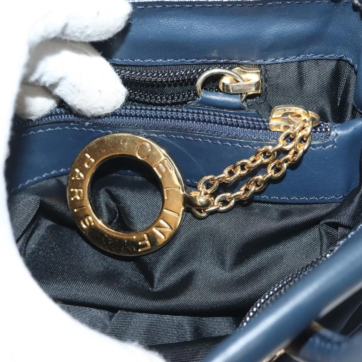 Celine Handbag Nylon, NAVY, NYLON, Handbag