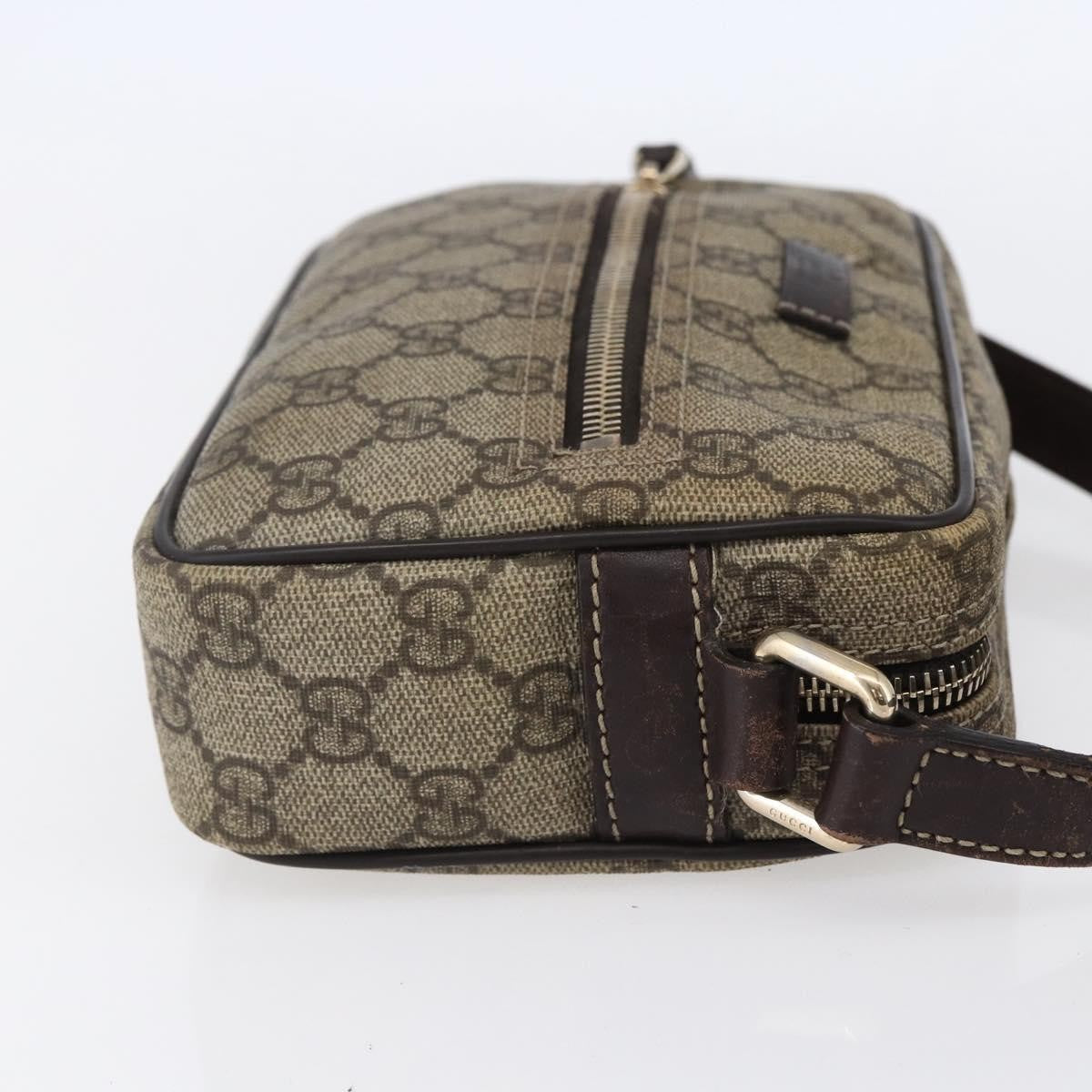 Gucci Front Zip Crossbody GG Canvas, BEIGE, CANVAS, Shoulder bag