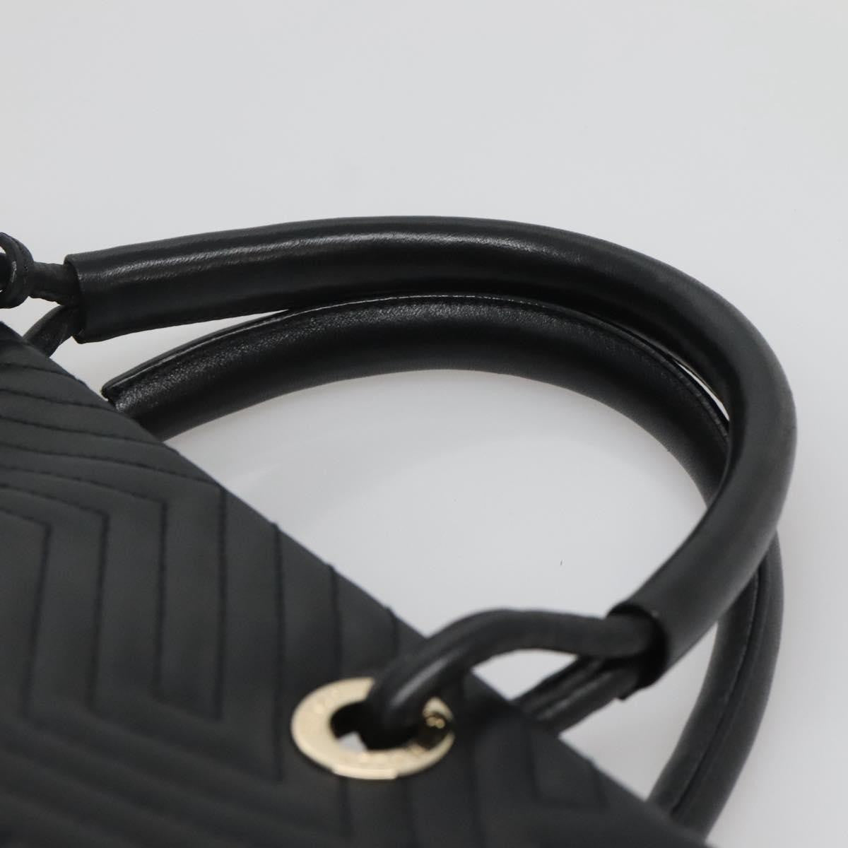 Bally Vintage Handbag Quilted Leather, BLACK, LEATHER, Handbag