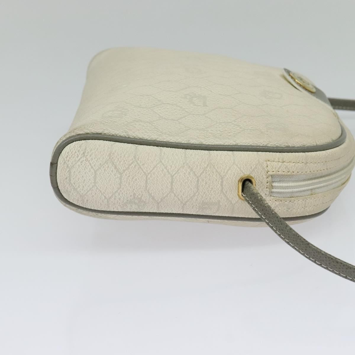 Christian Dior Vintage Honeycomb Shoulder Bag Canvas, WHITE, CANVAS, Shoulder bag