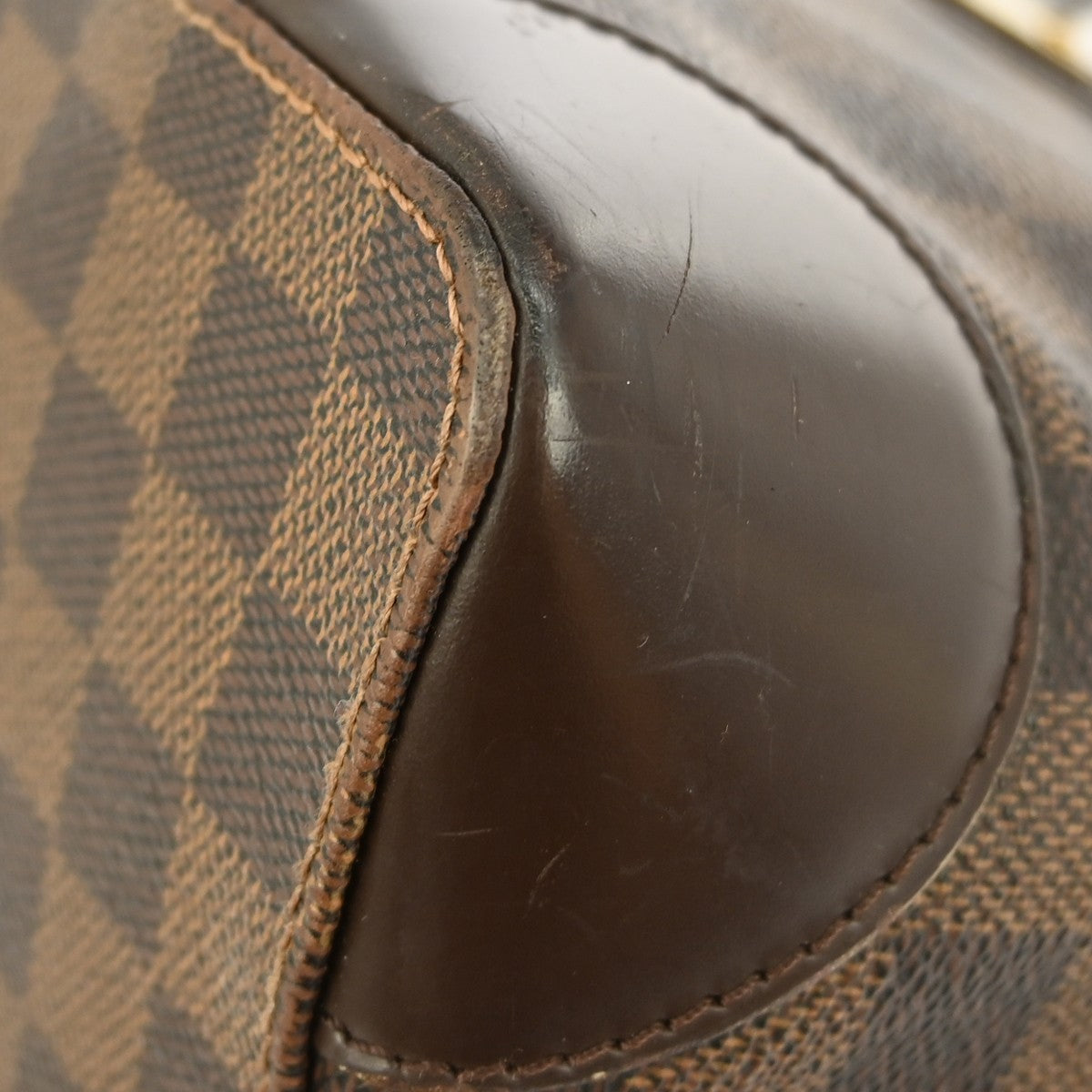 Louis Vuitton Hampstead Handbag Damier, BROWN, CANVAS, Tote bag