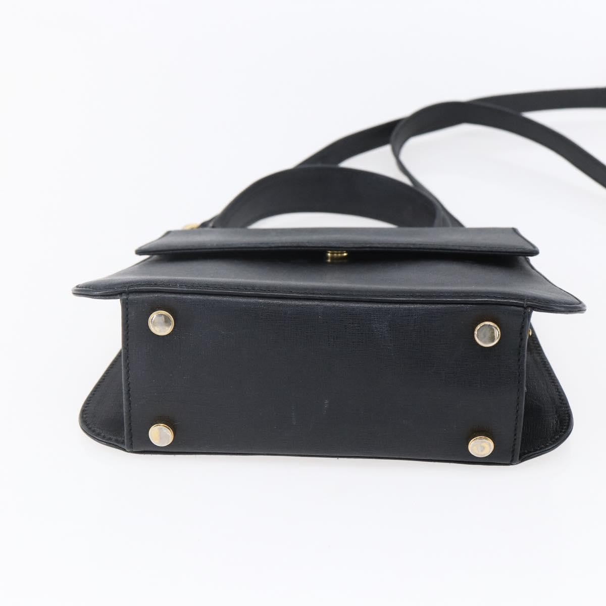 Salvatore Ferragamo Vintage Shoulder Bag Leather, BLACK, LEATHER, Shoulder bag