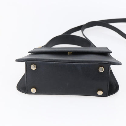 Salvatore Ferragamo Vintage Shoulder Bag Leather, BLACK, LEATHER, Shoulder bag
