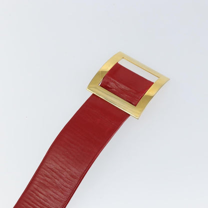 Chanel Square Buckle Belt Leather, RED, LEATHER, Belts