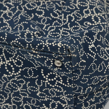 Chanel Vintage Bowler Bag Printed Canvas, NAVY, CANVAS, Handbag