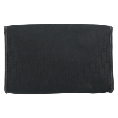 Christian Dior Vintage Chain Flap Shoulder Bag Diorissimo Canvas, BLACK, CANVAS, Shoulder bag