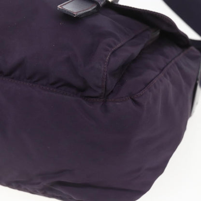 Prada Double Buckle Flap Messenger Bag Tessuto, PURPLE, NYLON, Shoulder bag