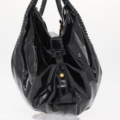 Salvatore Ferragamo Gancini Tote Patent leather, BLACK, PATENT_LEATHER, Tote bag