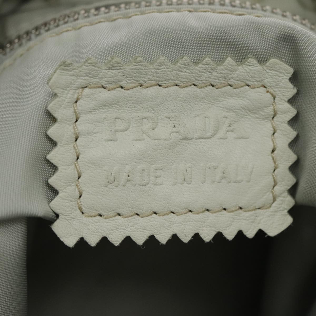 Prada Vintage Handbag Leather, WHITE, LEATHER, Handbag
