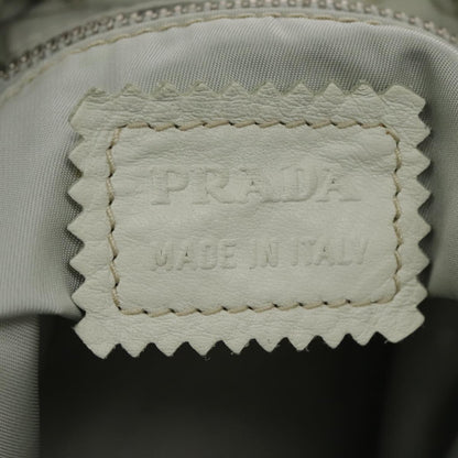 Prada Vintage Handbag Leather, WHITE, LEATHER, Handbag