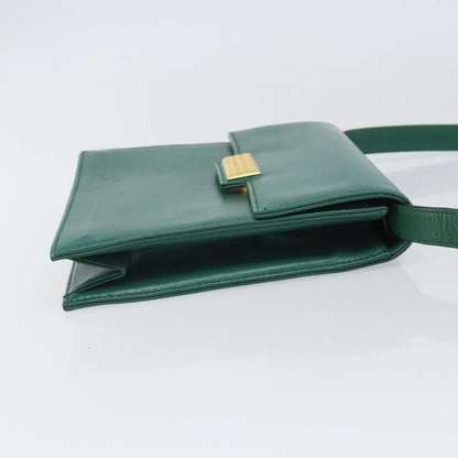 Christian Dior Vintage Shoulder Bag Leather, GREEN, LEATHER, Shoulder bag