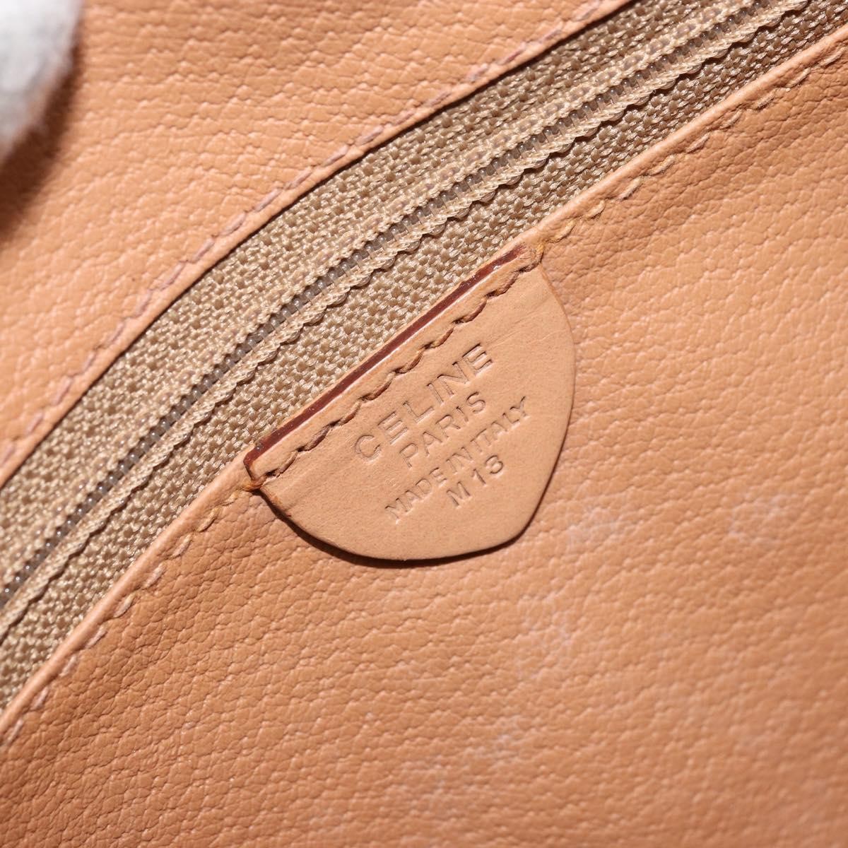 Celine Vintage Macadam Shoulder Bag Canvas and Leather, Brown, Canvas, Shoulder Bag